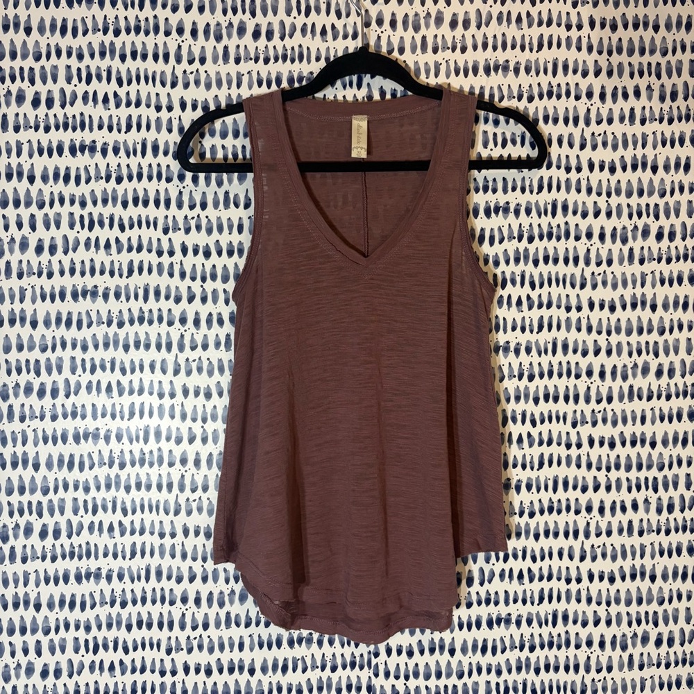Altar’d State V Neck Tank Top sz XS heather mauve lightweight cotton casual